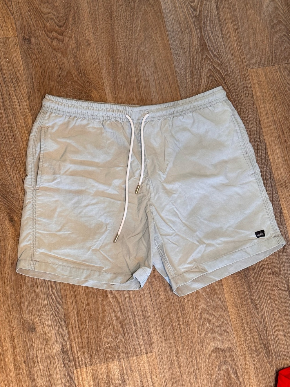 Wahts Light Gray Drawstring Athletic Shorts